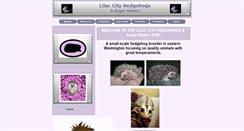 Desktop Screenshot of lilaccityhedgehogs.com